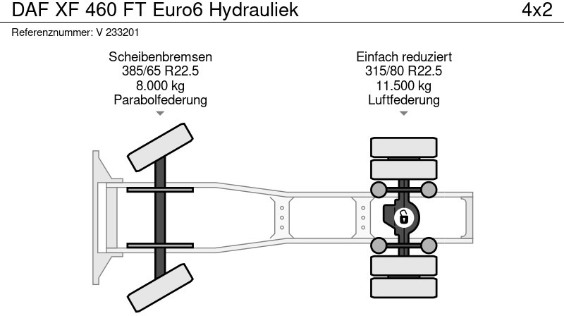 Vilkikas DAF XF 460 FT Euro6 Hydrauliek: foto 13