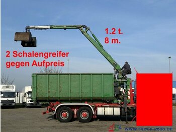  Abrollcontainer 23 m³ + Kran Hiab F 95S 1.2t 8m - Užtraukiamas konteineris: foto 1