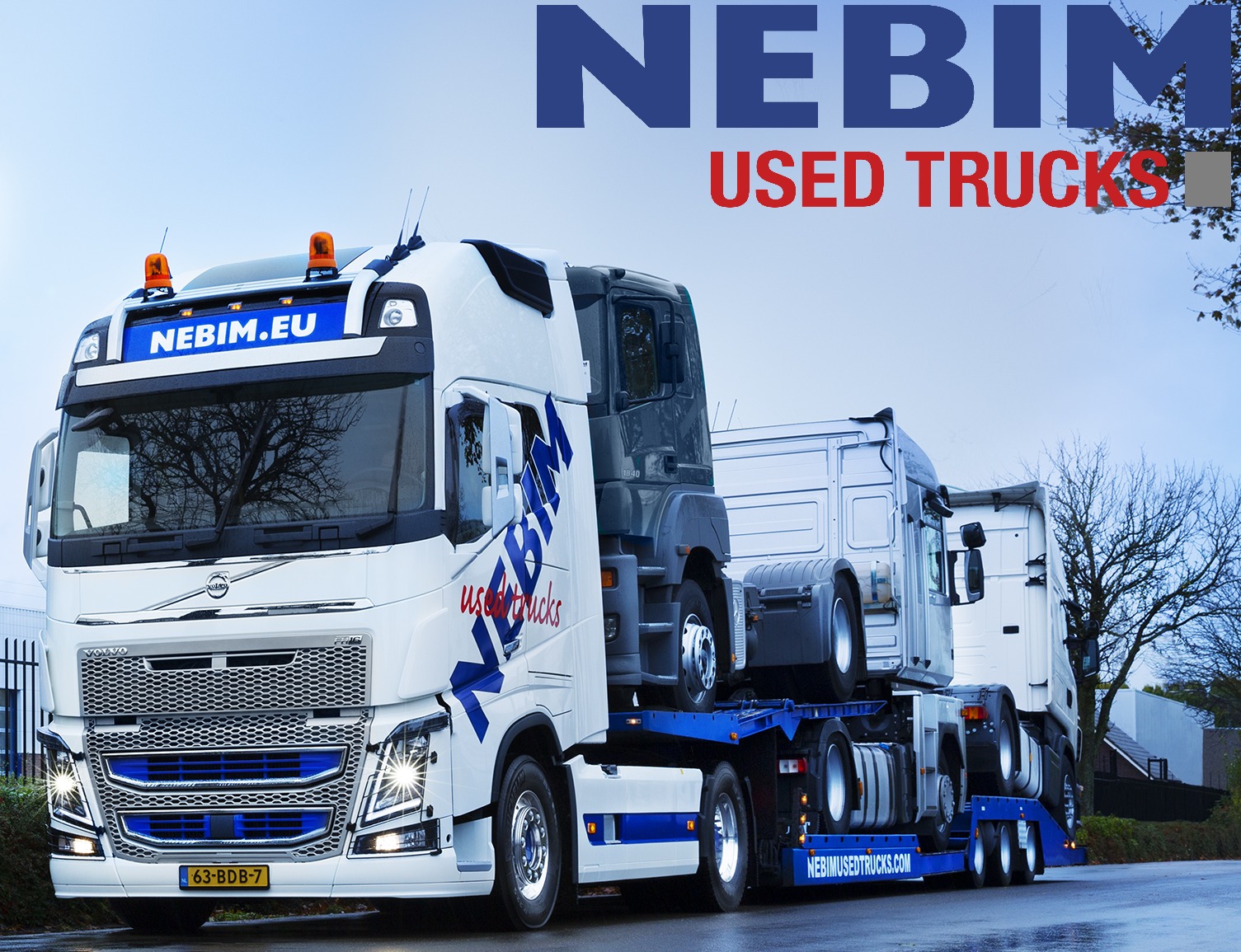 Nebim Used Trucks - Puspriekabės - 3-ašių, hidraulinis liftas undefined: foto 1