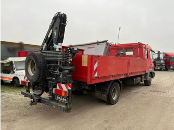 Sunkvežimis su kranu, Platforminis/ Bortinis sunkvežimis MAN LE 12.225 LC Pritsche Heckkran 6 Zylinder Doka T: foto 3