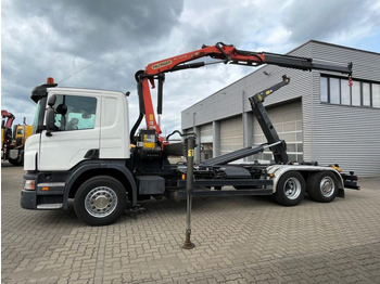 Hook-lift sunkvežimis, Sunkvežimis su kranu Scania P 360 6x2 Abrollkipper mit Kran Lift/Lenkachse Scania P 360 6x2 Abrollkipper mit Kran Lift/Lenkachse: foto 3