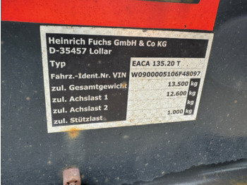 Kablio/ Skip loader priekaba EACA 135.20 T FUCHS EACA 135.20 T, Absetzanhänger für 1 Mulde: foto 2