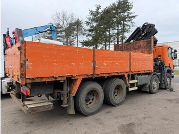 Platforminis/ Bortinis sunkvežimis, Sunkvežimis su kranu Scania P420 8X4 PRITSCHE + (25m) KRAN HIAB 422 E-5 HIPRO + JIB 100X-4 - RETARDER - *284.000km* - MANUAL - STEEL SPRING - EURO 3 - BE TRUCK: foto 5