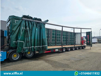 Žemo profilio platforma puspriekabė Meusburger 6-ass. Semi dieplader met elektrische huifopbouw / 3x naloop gestuurd: foto 4