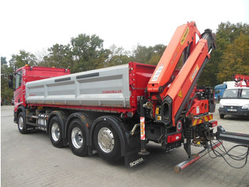 Sunkvežimis su kranu, Savivartis sunkvežimis Scania R 580,8X4,KIPPER,BORDMATIC,PALFINGER PK 19.001: foto 4
