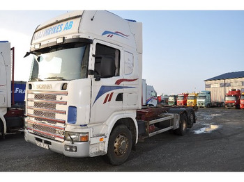 Konteineris-vežimus/ Sukeisti kūną sunkvežimis SCANIA 124