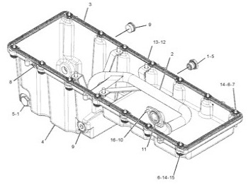Alyvos karteris CATERPILLAR