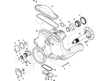 Ašis ir dalys JOHN DEERE
