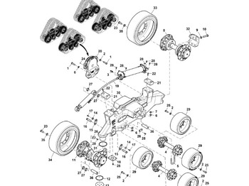 Vikšrinės važiuoklės dalys JOHN DEERE