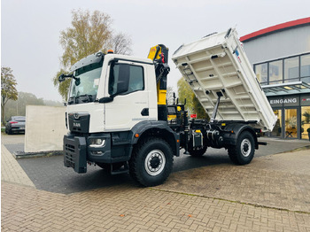 Sunkvežimis su kranu MAN TGM 18.320 4x4 BB Kipper Kran 131 Single Winter: foto 5