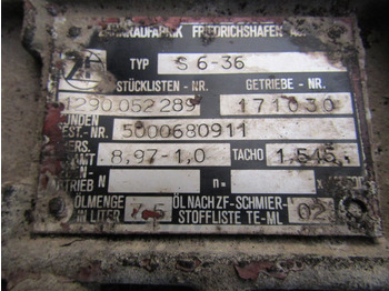 Pavarų dėžė - Sunkvežimis RENAULT MIDLUM ZF 6S-36 6 SPEED GEARBOX: foto 3