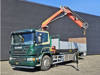 Platforminis/ Bortinis sunkvežimis, Sunkvežimis su kranu Scania P320 4x2 / PALFINGER 14 t/m - 14.6 mtr.: foto 4