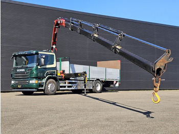 Platforminis/ Bortinis sunkvežimis, Sunkvežimis su kranu Scania P320 4x2 / PALFINGER 14 t/m - 14.6 mtr.: foto 2
