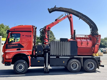Medienos smulkintuvas, Sunkvežimis Mercedes-Benz ACTROS 6x4 DONAR 5810K ? Hack-LKW / Mobilhacker | TCS Umwelttechnik: foto 2