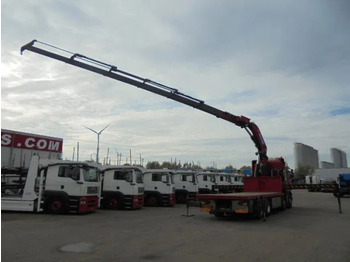 Platforminis/ Bortinis sunkvežimis, Sunkvežimis su kranu Scania R480 8X2 NL TRUCK: foto 4