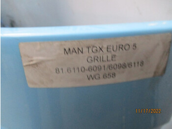 Grotelės - Sunkvežimis MAN 81.6110-6091//6098//6118 GRILL TGX EURO 5: foto 2
