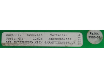 Elektros sistema - Krovimo technika Jungheinrich 52002646 | Verzamelprint Board printed circuit 50434100 for EKS Verzamelprint Board printed circuit 50434100 for EKS: foto 3