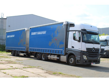 Tentinis sunkvežimis, Tentinė priekaba Mercedes-Benz Actros 2542 NAVIGACE + PANAV TVK 18 M (8,20m x 2,4: foto 2