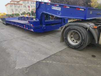 Nauja Žemo profilio platforma puspriekabė TITAN 120 Ton Lowboy Truck Trailer for Sale in Zambia: foto 3