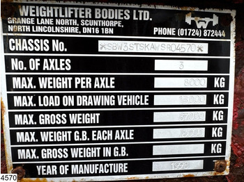 Konteineris-vežimus/ Sukeisti kūną puspriekabė Weight Lifter Container chassis Twistlocks, 30 FT: foto 4