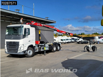Nauja Hook-lift sunkvežimis, Sunkvežimis su kranu Volvo FH 500 6X2 Penz Crane 15Z9.50R HYVA 20-57-S Hooklift Lift+steering Automatic Euro 6: foto 2