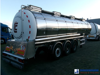 Puspriekabė cisterna Feldbinder Chemical tank inox 33.5 m3 / 1 comp + pump: foto 4