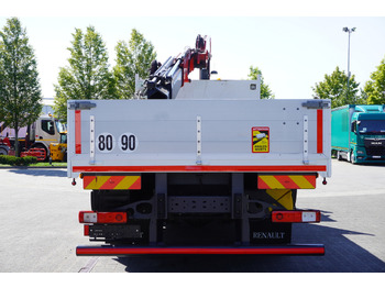 Platforminis/ Bortinis sunkvežimis, Sunkvežimis su kranu RENAULT C280 DTI 8 / FASSI crane 5.6 T / range 8 m / Flatbed 15 EPAL: foto 3