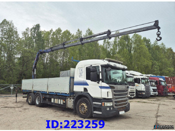 Platforminis/ Bortinis sunkvežimis SCANIA P450 6x2 Steering axle Euro6 + PM 13.5SP: foto 4