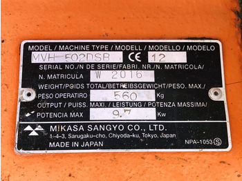 Tankinimo plokštė Verschiedenes MIKASA MVH 502 (2906): foto 3 Tankinimo plokštė Verschiedenes MIKASA MVH 502 (2906): foto 3