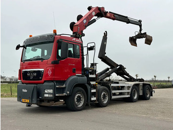 Hook-lift sunkvežimis, Sunkvežimis su kranu MAN TGS 41.400 8X4 WIDESPREAD!!HMF 22TM KRAAN/HAAK!!TOP!!: foto 5