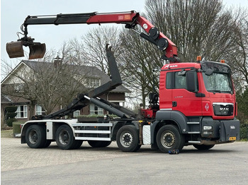 Hook-lift sunkvežimis, Sunkvežimis su kranu MAN TGS 41.400 8X4 WIDESPREAD!!HMF 22TM KRAAN/HAAK!!TOP!!: foto 3