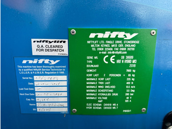Kėlimo platforma Niftylift hr17 N Hybrid SOLD: foto 3