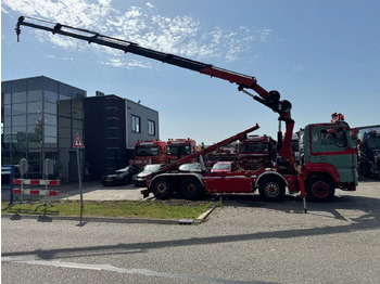 Hook-lift sunkvežimis, Sunkvežimis su kranu MAN TGS 35.480 8X4 HMF 2420 K5 + HMF ABLE + REMOTE C: foto 3