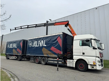 Tentinis sunkvežimis, Sunkvežimis su kranu MAN TGX 26.480 6X2 - EURO 6 + PALFINGER PK20002 + REMOTE + LECITRAILER HANGER: foto 5