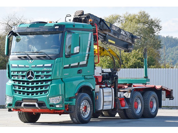 Miškovežis, Sunkvežimis su kranu Mercedes-Benz AROCS 3363 *HOLZTRANSPORTER * LOGLIFT 251S /6x4: foto 3