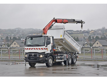 Sunkvežimis su kranu, Savivartis sunkvežimis Renault C380 *KIPPER 5,10 m* FASSI F175A.0.22+FUNK /6x4: foto 2