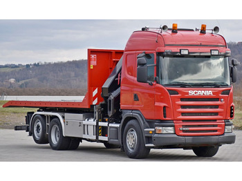 Sunkvežimis su kranu, Hook-lift sunkvežimis Scania G 400 * Abschleppwagen 6,40m* KRAN + FUNK * TOP: foto 3