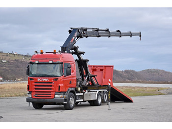 Sunkvežimis su kranu, Hook-lift sunkvežimis Scania G 400 * Abschleppwagen 6,40m* KRAN + FUNK * TOP: foto 2