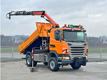 Savivartis sunkvežimis, Sunkvežimis su kranu Scania G360 Kipper 4,10m *PK 11002 B + FUNK *4x4: foto 2