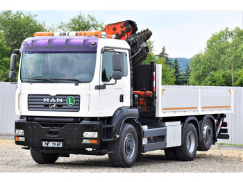Platforminis/ Bortinis sunkvežimis, Sunkvežimis su kranu MAN TGA 26.430 Pritsche 5,50m: foto 3