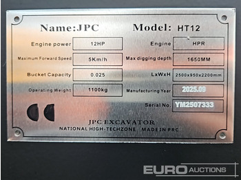 Mini ekskavatorius JPC