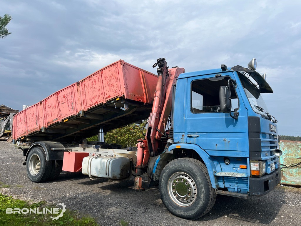 1984 SCANIA G82ML 54PA Tipper + HMF crane - Savivartis sunkvežimis, Sunkvežimis su kranu: foto 3 1984 SCANIA G82ML 54PA Tipper + HMF crane - Savivartis sunkvežimis, Sunkvežimis su kranu: foto 3