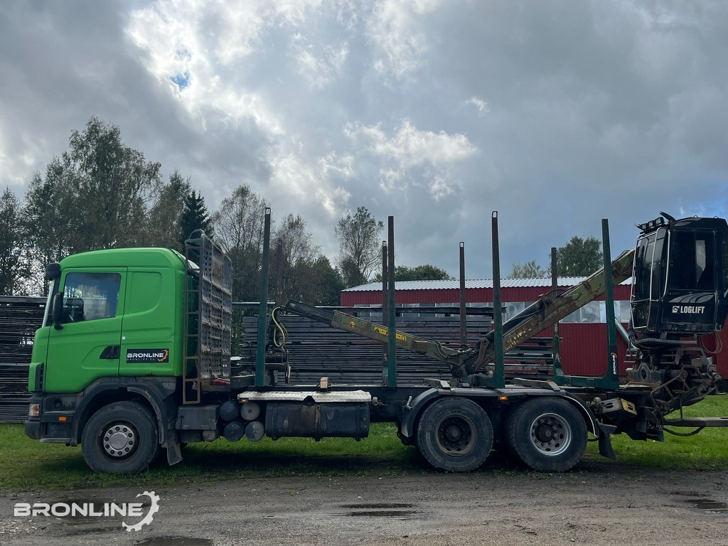 2001 Scania R144 6x4 Loglift + 1997 Närko TP3-RT-280 - Miškovežis: foto 3 2001 Scania R144 6x4 Loglift + 1997 Närko TP3-RT-280 - Miškovežis: foto 3