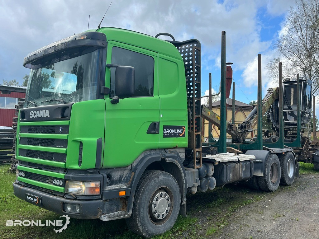 2001 Scania R144 6x4 Loglift + 1997 Närko TP3-RT-280 - Miškovežis: foto 1 2001 Scania R144 6x4 Loglift + 1997 Närko TP3-RT-280 - Miškovežis: foto 1