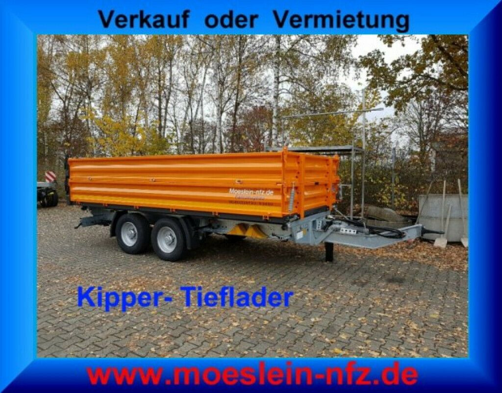 Möslein neuer Tandem 3- Seitenkipper Tiefladermit Bordw - Savivartis priekaba: foto 1 Möslein neuer Tandem 3- Seitenkipper Tiefladermit Bordw - Savivartis priekaba: foto 1
