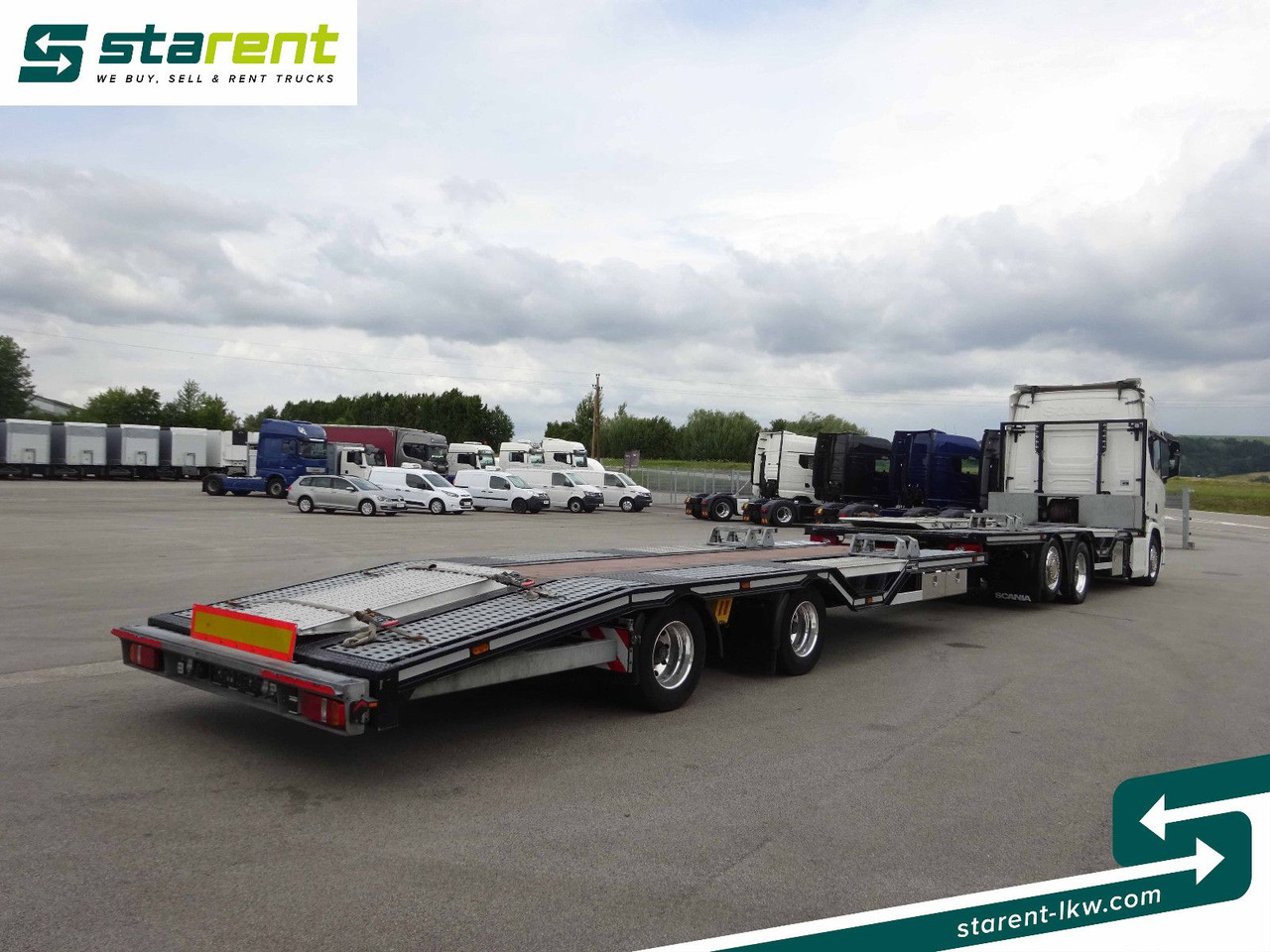 Scania R770 V8 Fahrzeugtransporter + Ziegler Anhänger - Platforminis/ Bortinis sunkvežimis: foto 5 Scania R770 V8 Fahrzeugtransporter + Ziegler Anhänger - Platforminis/ Bortinis sunkvežimis: foto 5