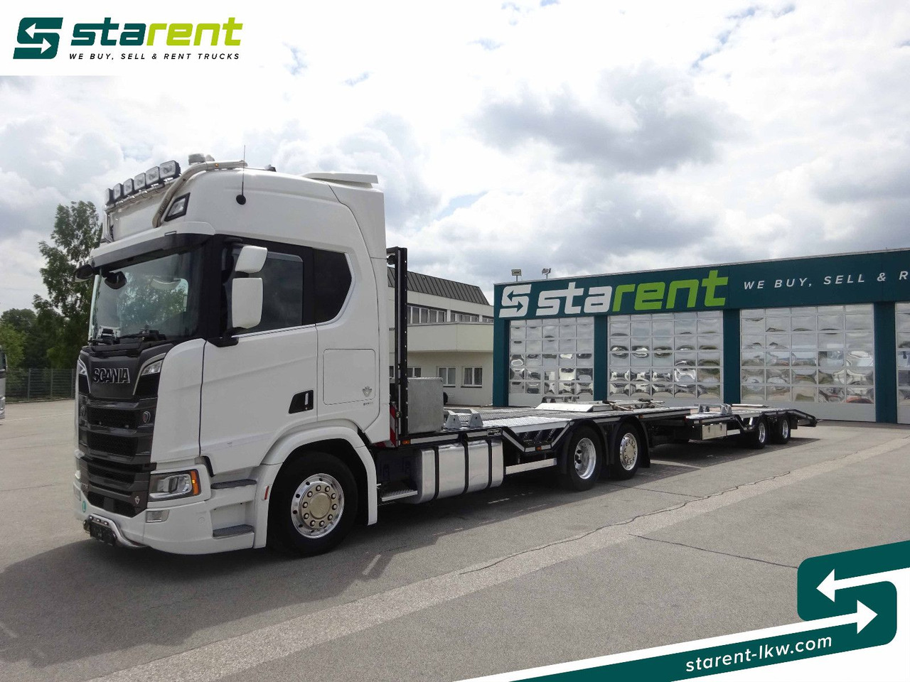 Scania R770 V8 Fahrzeugtransporter + Ziegler Anhänger - Važiuoklės sunkvežimis: foto 1 Scania R770 V8 Fahrzeugtransporter + Ziegler Anhänger - Važiuoklės sunkvežimis: foto 1