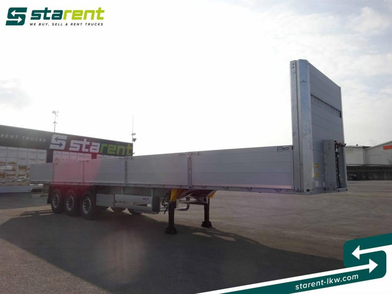 Schmitz Baustofftrailer, Liftachse, Rungen, 80cm Bordwände - Platforminė/ Bortinė puspriekabė: foto 3 Schmitz Baustofftrailer, Liftachse, Rungen, 80cm Bordwände - Platforminė/ Bortinė puspriekabė: foto 3