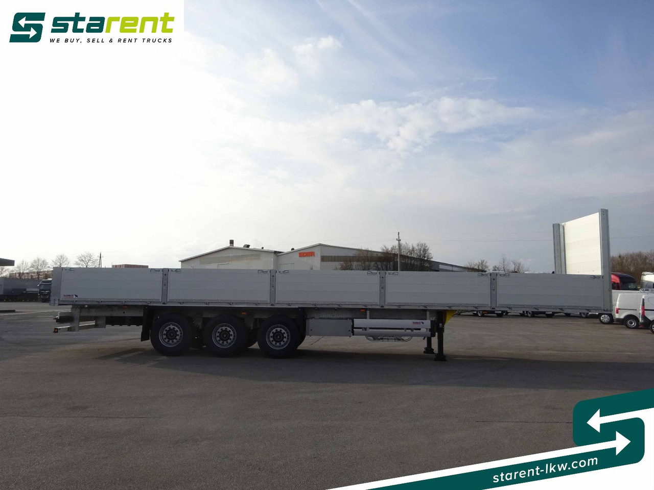 Schmitz Cargobull Baustofftrailer, Liftachse, 80cm Bordwände - Platforminė/ Bortinė puspriekabė: foto 4 Schmitz Cargobull Baustofftrailer, Liftachse, 80cm Bordwände - Platforminė/ Bortinė puspriekabė: foto 4