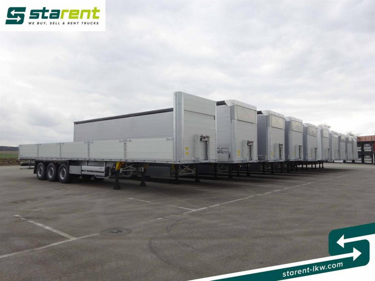 Schmitz SOFORT VERFÜGBAR, Baustoff-, Mega-, Varios- - Platforminė/ Bortinė puspriekabė: foto 1 Schmitz SOFORT VERFÜGBAR, Baustoff-, Mega-, Varios- - Platforminė/ Bortinė puspriekabė: foto 1